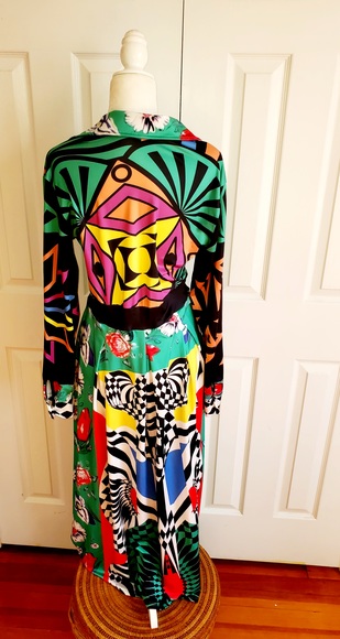 NWOT Vibrant print multi colored maxi dress - Picture 2 of 6